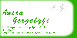 anita gergelyfi business card